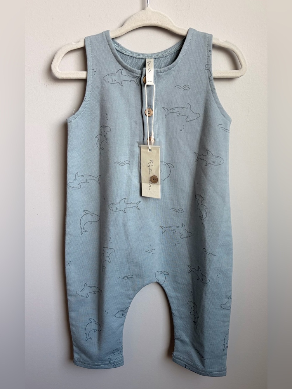 Rylee Cru Shark Sleeveless Romper, fits big!